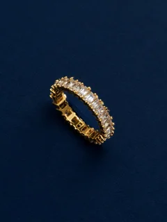 Xuping Gold-Tone Tennis Ring